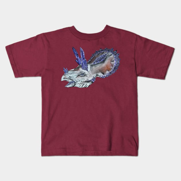 Triceratops Geode Kids T-Shirt by RaLiz